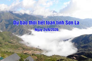 'Dự báo thời tiết toàn tỉnh Sơn La ngày 24/6/2026
