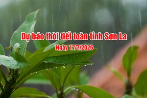 'Dự báo thời tiết toàn tỉnh Sơn La ngày 17/7/2026