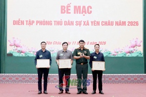 'Xã Yên Châu diễn tập phòng thủ dân sự năm 2026