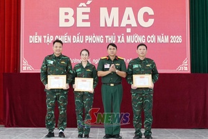 'Xã Mường Cơi diễn tập chiến đấu phòng thủ năm 2026