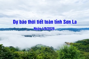 'Dự báo thời tiết toàn tỉnh Sơn La ngày 04/9/2026