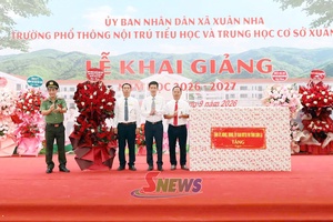 'Đồng chí Giám đốc Công an tỉnh dự Lễ khai giảng năm học mới tại Trường Phổ thông nội trú Tiểu học và THCS Xuân Nha