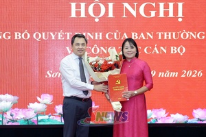 Hội nghị công bố Quyết định của Ban Thường vụ Tỉnh ủy về công tác cán bộ