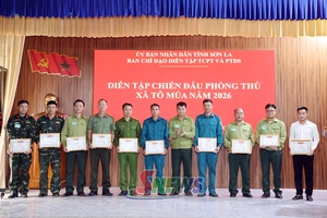 'Diễn tập chiến đấu phòng thủ xã Tô Múa năm 2026 đạt loại xuất sắc