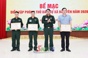 'Diễn tập phòng thủ dân sự, ứng phó cháy rừng và tìm kiếm cứu nạn xã Bắc Yên đạt loại xuất sắc