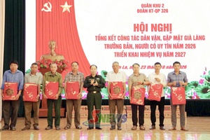 'Đoàn 326 tổng kết công tác dân vận và gặp mặt già làng, trưởng bản tiêu biểu