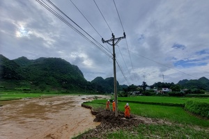 Khẩn trương khắc phục sự cố lưới điện do mưa lũ