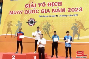 Đoàn VĐV Sơn La đoạt 3 huy chương tại Giải Vô địch Muay quốc gia năm 2023