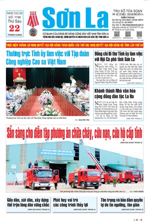 Báo Sơn La, thứ 6 ngày 22/9/2023