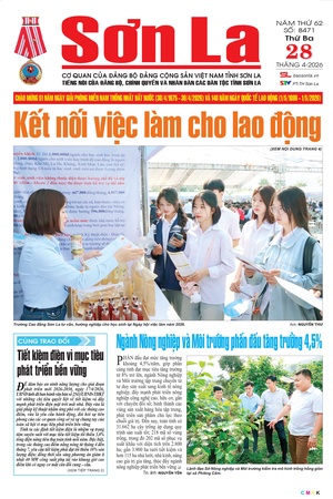 Báo Sơn La, thứ 3 ngày 28/4/2026