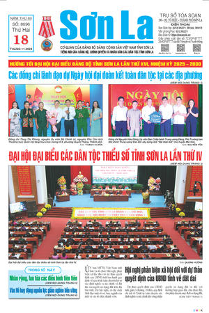 Báo Sơn La, thứ 2, ngày 18/11/2024