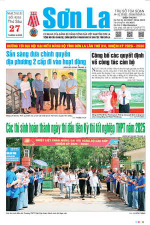Báo Sơn La, thứ 6, ngày 27/6/2025