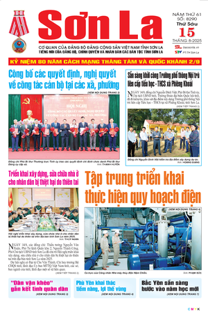 Báo Sơn La, thứ 6, ngày 15/8/2025