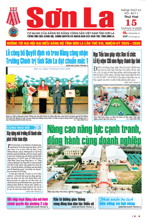 Báo Sơn La, thứ 2, ngày 15/9/2025