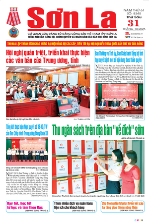 Báo Sơn La, thứ 6, ngày 31/10/2025