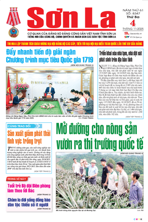 Báo Sơn La, thứ 3, ngày 4/11/2025