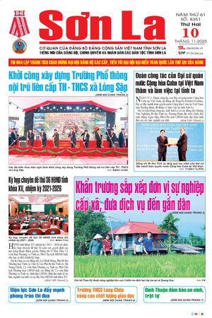 Báo Sơn La, thứ 2, ngày 10/11/2025