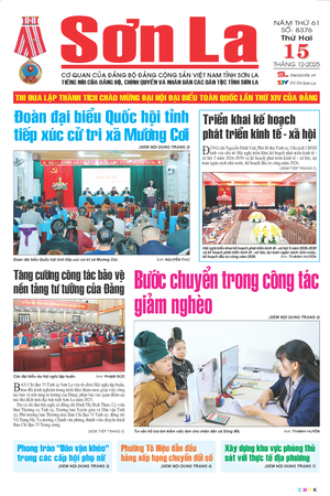 Báo Sơn La, thứ 2, ngày 15/12/2025