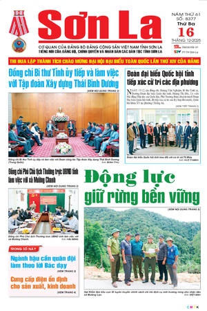 Báo Sơn La, thứ 3, ngày 16/12/2025
