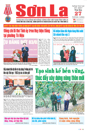 Báo Sơn La, thứ 3, ngày 27/1/2026