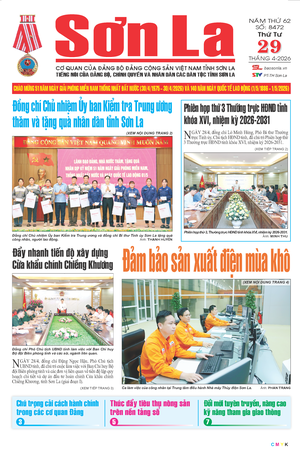 Báo Sơn La, thứ 4, ngày 29/4/2026