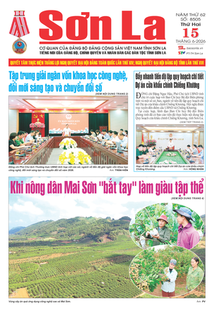 Báo Sơn La, thứ 2 ngày 15/6/2026