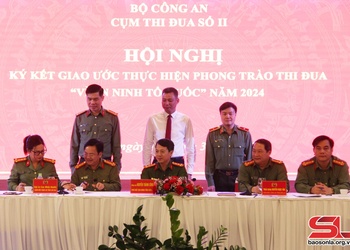 Ký kết giao ước thi đua thực hiện phong trào thi đua “Vì an ninh Tổ quốc” năm 2024