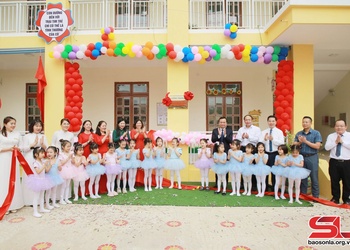 Khánh thành công trình nhà lớp học Trường Mầm non Chiềng Lề