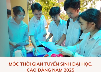 Mốc thời gian tuyển sinh đại học, cao đẳng năm 2025