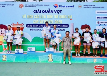 Đội tuyển quần vợt Sơn La giành 5 huy chương tại Giải quần vợt vô địch các lứa tuổi trẻ quốc gia - Cúp Vietravel 2025