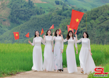 Rực rỡ sắc cờ trên cánh đồng bản Suối Lìn