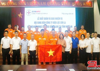 Điện lực Sơn La hỗ trợ khắc phục cơn bão số 5 tại tỉnh Nghệ An