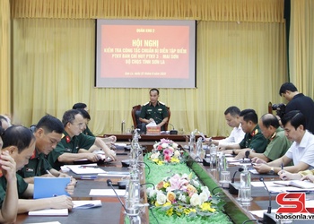Kiểm tra công tác chuẩn bị diễn tập điểm phòng thủ khu vực Ban Chỉ huy khu vực 3 - Mai Sơn