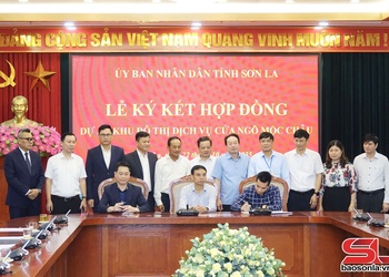 Ký kết hợp đồng Dự án Khu đô thị dịch vụ cửa ngõ Mộc Châu