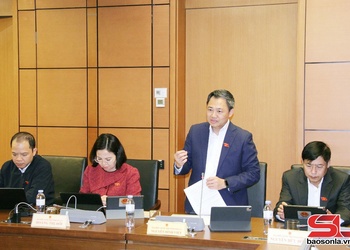 Đoàn đại biểu Quốc hội tỉnh Sơn La thảo luận tại Tổ