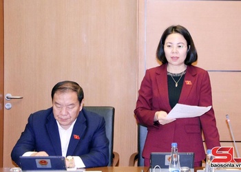 Đoàn đại biểu Quốc hội tỉnh Sơn La thảo luận tại Tổ