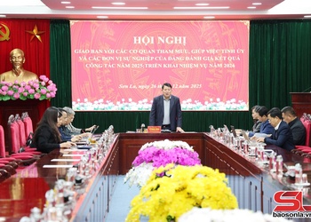 Giao ban với các cơ quan tham mưu, giúp việc Tỉnh ủy và các đơn vị sự nghiệp của Đảng