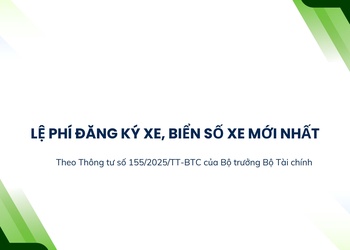 Lệ phí đăng ký xe, biển số xe mới nhất