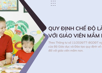 Quy định chế độ làm việc với giáo viên mầm non
