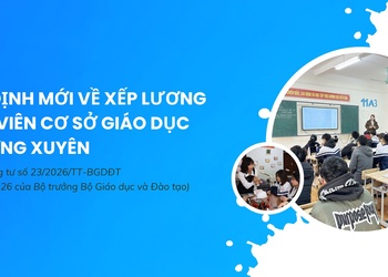 Quy định mới về xếp lương giáo viên cơ sở giáo dục thường xuyên