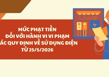 Mức phạt tiền đối với hành vi vi phạm các quy định về sử dụng điện từ 25/5/2026