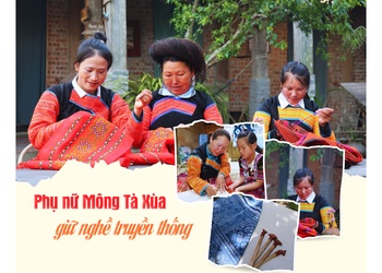 Phụ nữ Mông Tà Xùa giữ nghề truyền thống