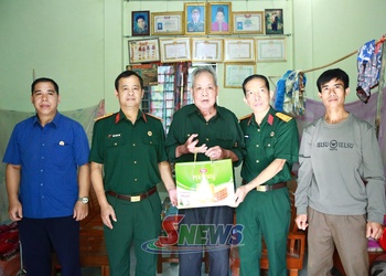 Hội Cựu chiến binh tỉnh thăm, tặng quà thương binh