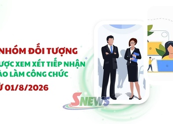 7 nhóm đối tượng được xem xét tiếp nhận vào làm công chức từ 01/8/2026