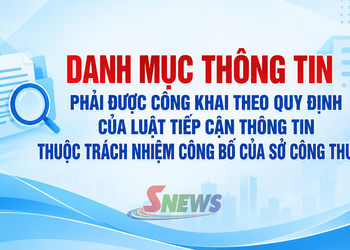 Danh mục thông tin phải được công khai theo quy định của Luật Tiếp cận thông tin thuộc trách nhiệm công bố của Sở Công Thương