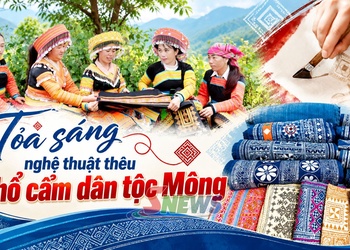 Tỏa sáng nghệ thuật thêu thổ cẩm dân tộc Mông