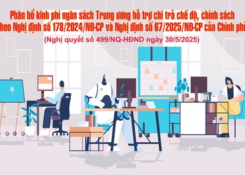 Phân bổ kinh phí ngân sách Trung ương hỗ trợ chi trả chế độ, chính sách theo Nghị định số 178/2024/NĐ-CP và Nghị định số 67/2025/NĐ-CP của Chính phủ