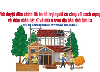 Điều chỉnh Đề án hỗ trợ người có công với cách mạng và thân nhân liệt sĩ về nhà ở trên địa bàn tỉnh Sơn La