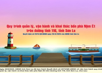 Quy trình quản lý, vận hành và khai thác bến phà Nậm Ét trên đường tỉnh 116, tỉnh Sơn La