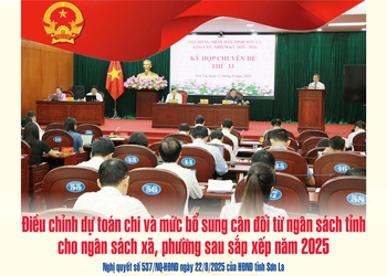 Điều chỉnh dự toán chi và mức bổ sung cân đối từ ngân sách tỉnh cho ngân sách xã, phường sau sắp xếp năm 2025